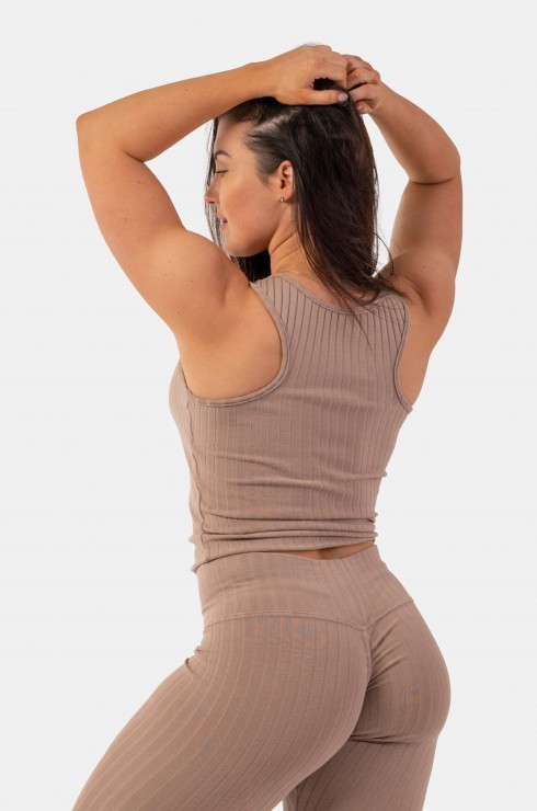 Майка Nebbia Organic Cotton Ribbed Tank Top 414 brown
