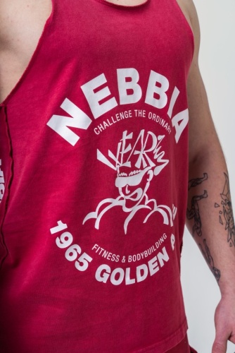Майка Nebbia Washed Muscle Back Stringer GOLDEN AGE 791 Red