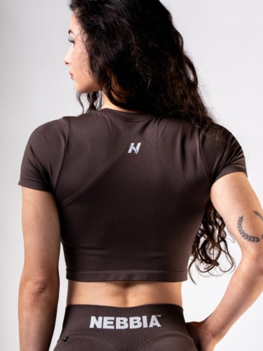 Лонгслив Nebbia Seamless Short-Sleeve Top POWER 891 dark brown