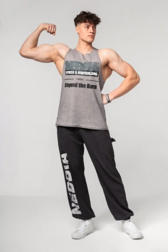 Майка Nebbia Washed-off Oversized Stringer MAX OUT 359 light grey