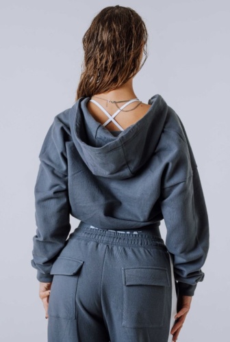 Толстовка Nebbia Relaxed Zip Hoodie POWER 895 gray