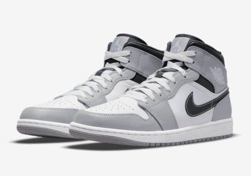 Кеды Nike AIR JORDAN 1 MID LIGHT SMOKER GREY 554724-078