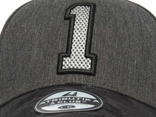 Бейсболка ATRIBUTIKA&CLUB КХЛ №1, серо-черн. 50467