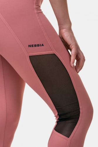 Лосины Nebbia High Waist & Mesh Leggings 573 Old rose