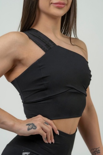 Топ NEBBIA 841 High Support Sports Bra INTENSE Asymmetric Black