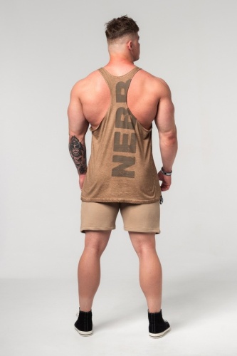 Майка Nebbia Washed-off Oversized Stringer MAX OUT 359 light brown