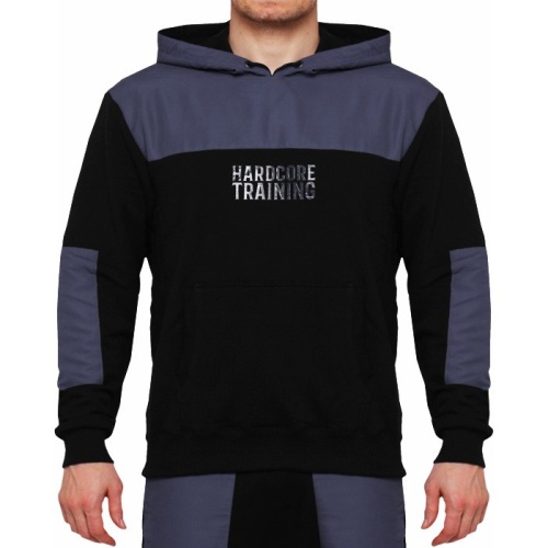 Толстовка Hardcore Training Voyager Black/Grey hcthood038