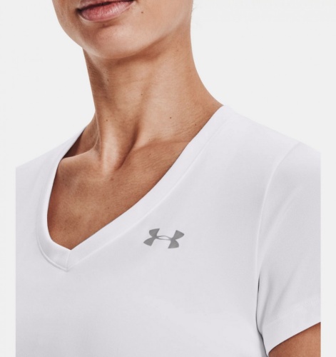 Футболка Under Armour Tech Short Sleeve V Neck 1255839-100