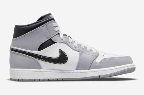 Кеды Nike AIR JORDAN 1 MID LIGHT SMOKER GREY 554724-078