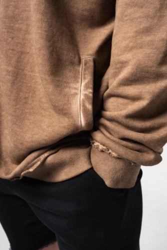 Толстовка Nebbia Washed-off Zip Up Hoodie GYM BRO 362 light Brown