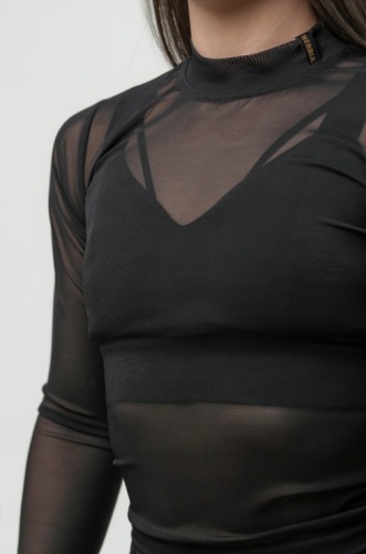 Лонгслив NEBBIA 847 Mesh Long Sleeve Top INTENSE Sheer Gold