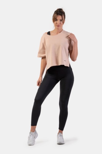 Футболка Nebbia укороченная 417 Loose Fit “The Minimalist” Crop Top Salmon