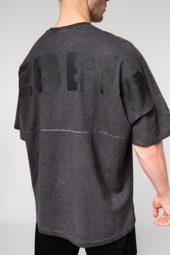 Футболка Nebbia Washed-off Oversized Heavyweight Cotton T-shirt NO SHORTCUTS 369 light grey