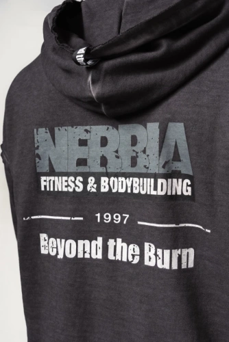 Толстовка Nebbia Washed-off Zip Up Hoodie GYM BRO 362 black